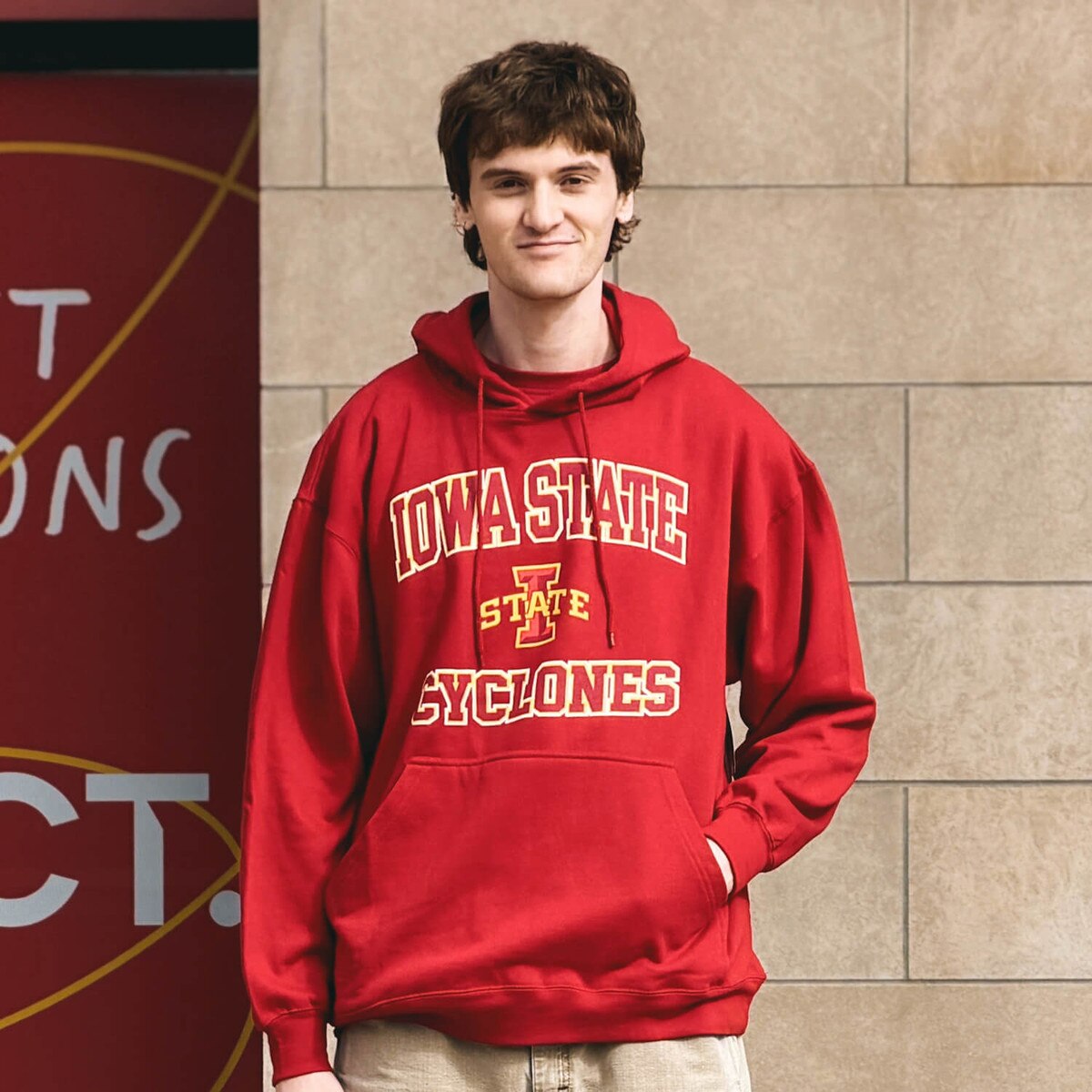 Champion® I-State Cardinal Big and Tall Hooded Sweatshirt